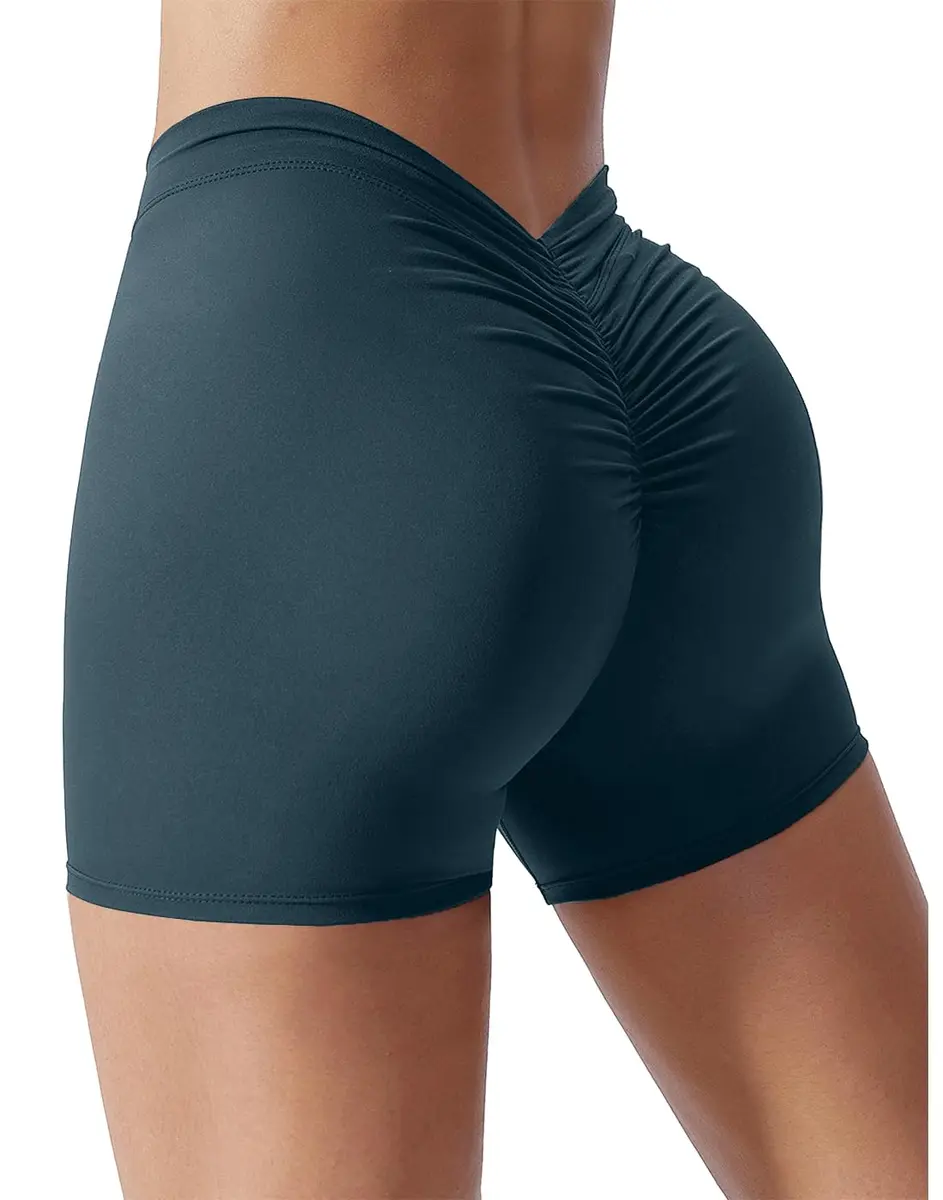 YWBIN Womens High Waisted Yoga Shorts | Butt Lifting, Navy Blue, 3.5-inch Inner Seam - main product image