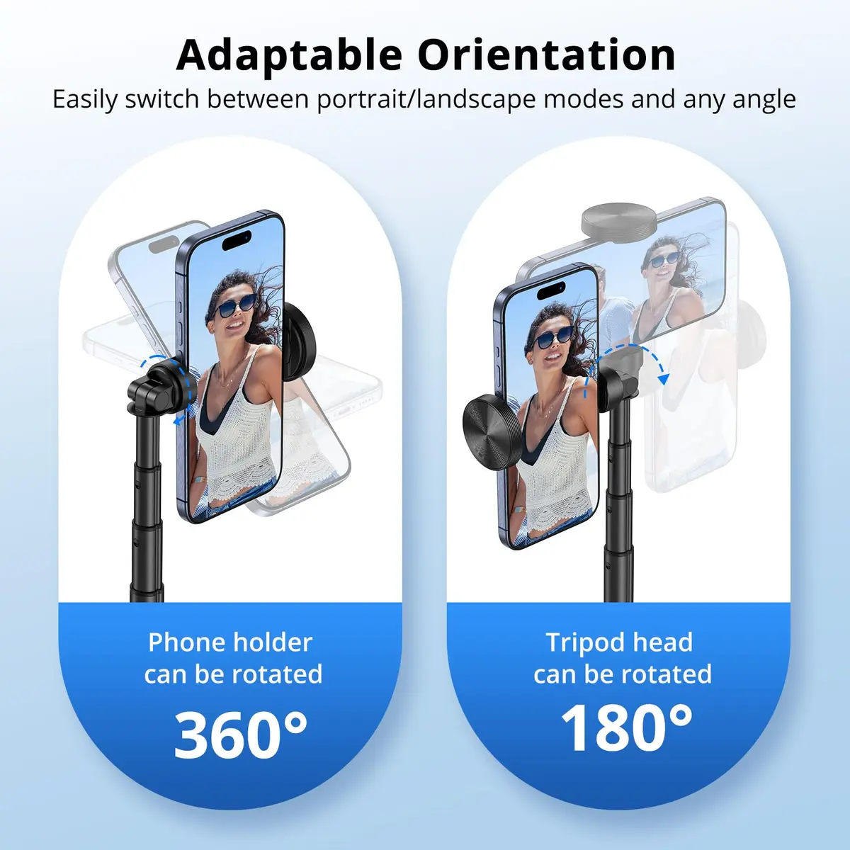 SYNCWIRE Selfie Stick Tripod 55" Aluminum Travel Phone Tripod with Remote for iPhone 17/16/15/14/13/12 Series and More Smartphones - view 7