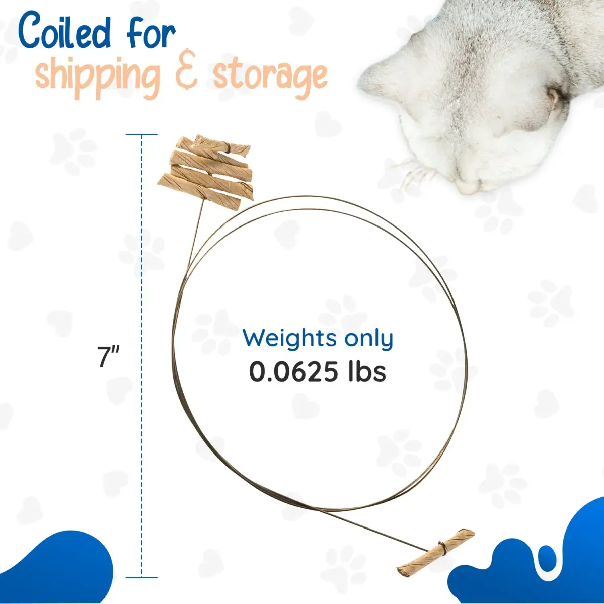 Cat Dancer Interactive Cat Toy 2-Pack | Engaging Paper Roll on 30-Inch Steel Wire for Playful Cats - view 4