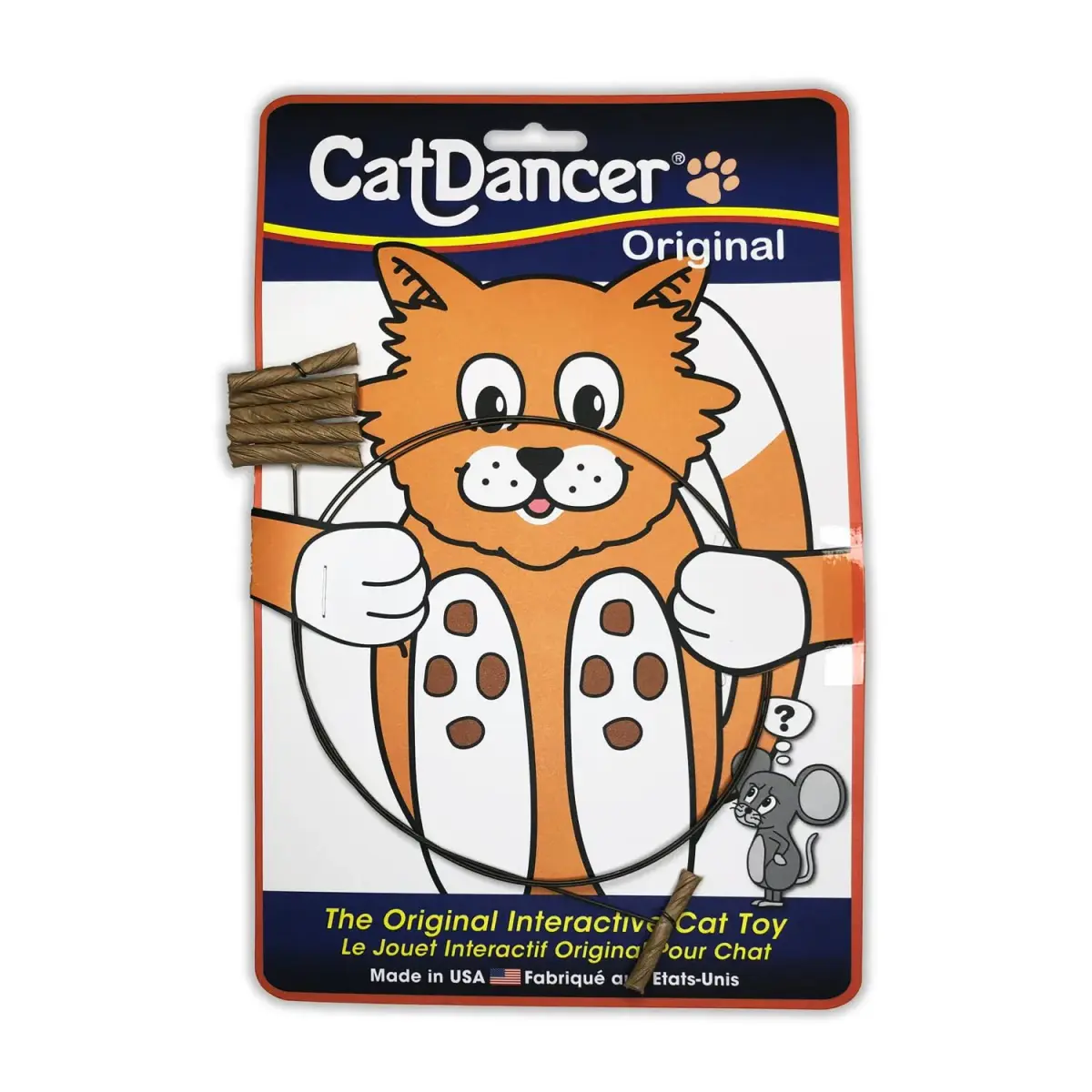 Cat Dancer Interactive Cat Toy 2-Pack | Engaging Paper Roll on 30-Inch Steel Wire for Playful Cats - main product image