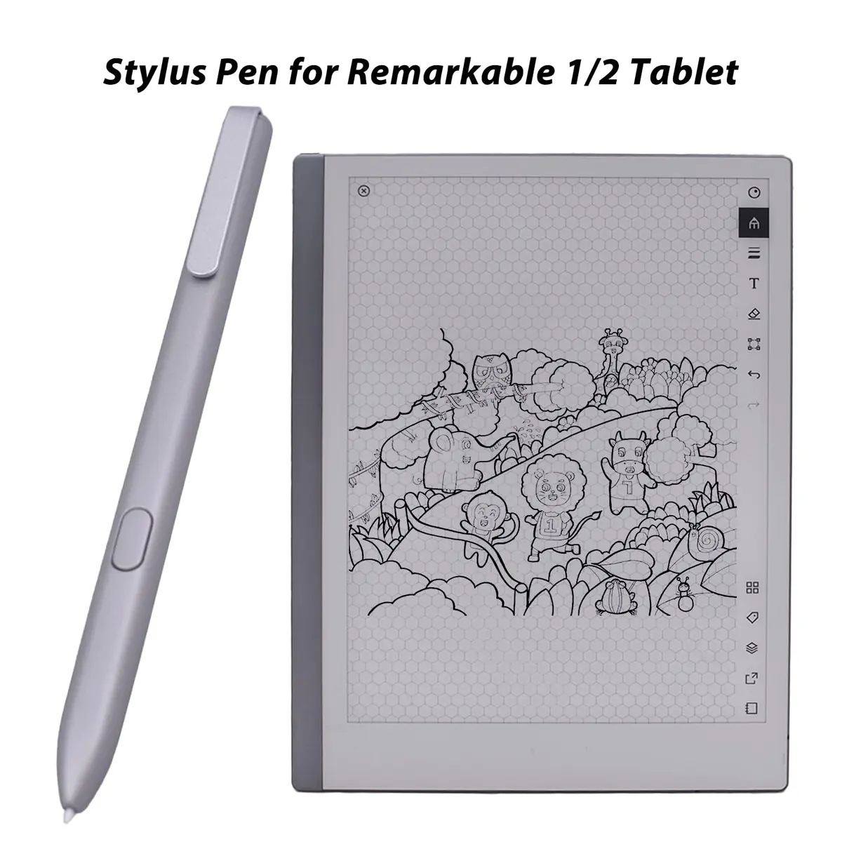 Mingxiong Stylus Pen for Remarkable 2/1 Tablet Notebook, Silver | Authentic Input Pen - view 3