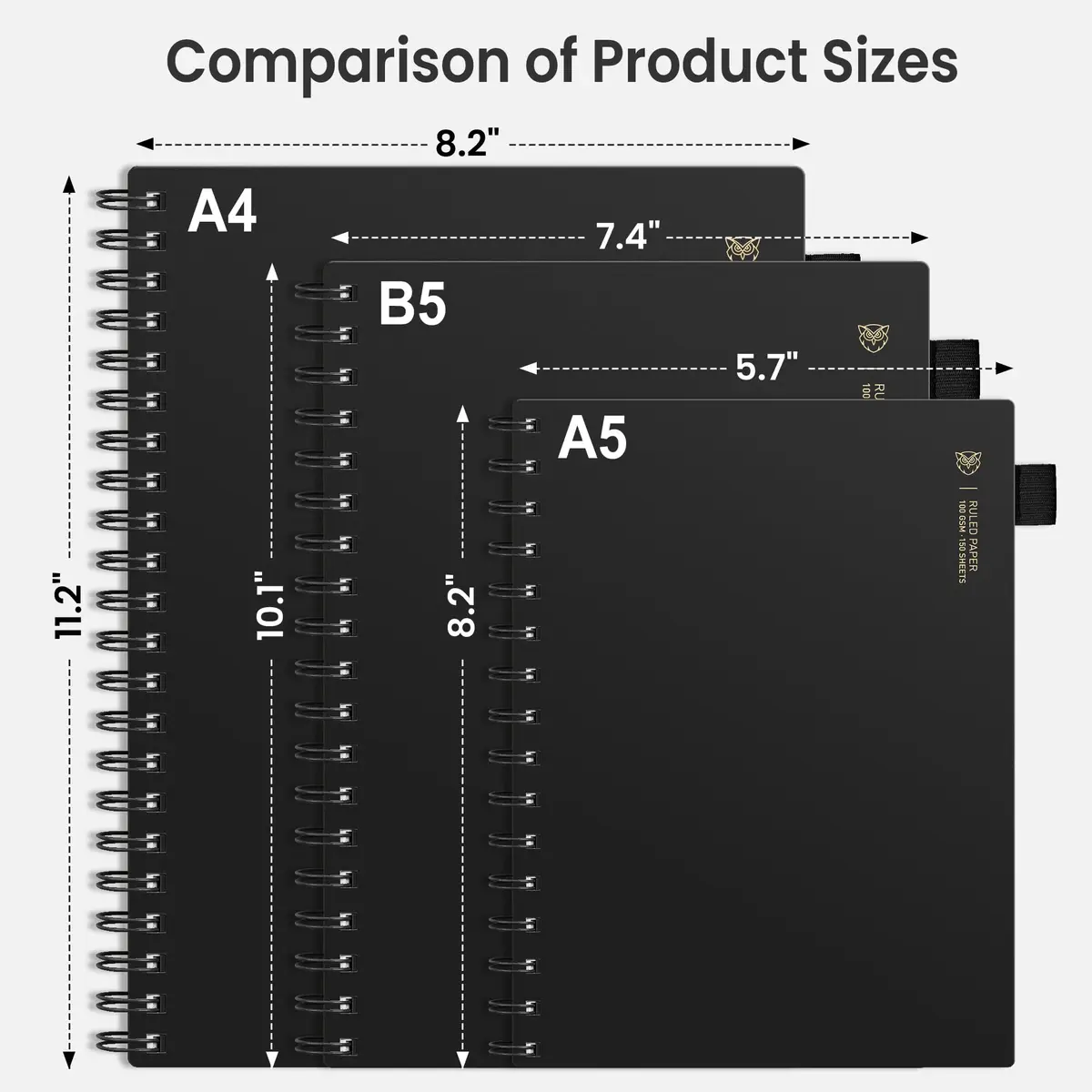 EMSHOI Lined Spiral Journal Notebook A4 Size 300 Pages (21.8cm x 28.7cm) | College Ruled Paper for Students & Professionals - view 7
