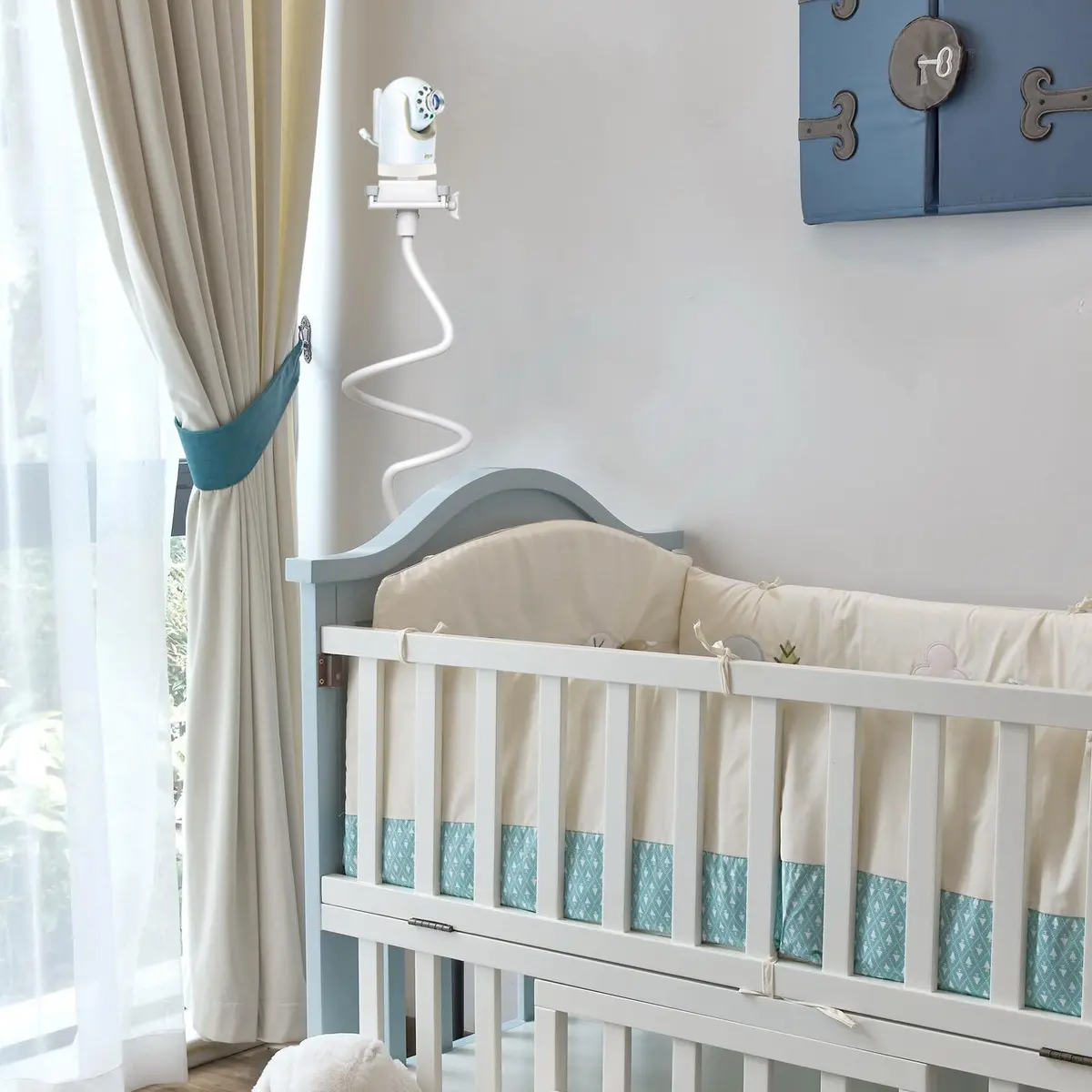 Derebir Flexible Baby Camera Mount Holder for Infant Optics DXR-8/DXR-8 PRO, 85 cm (33.4 inch) | Secure Crib Clamp for Clear Viewing - view 4