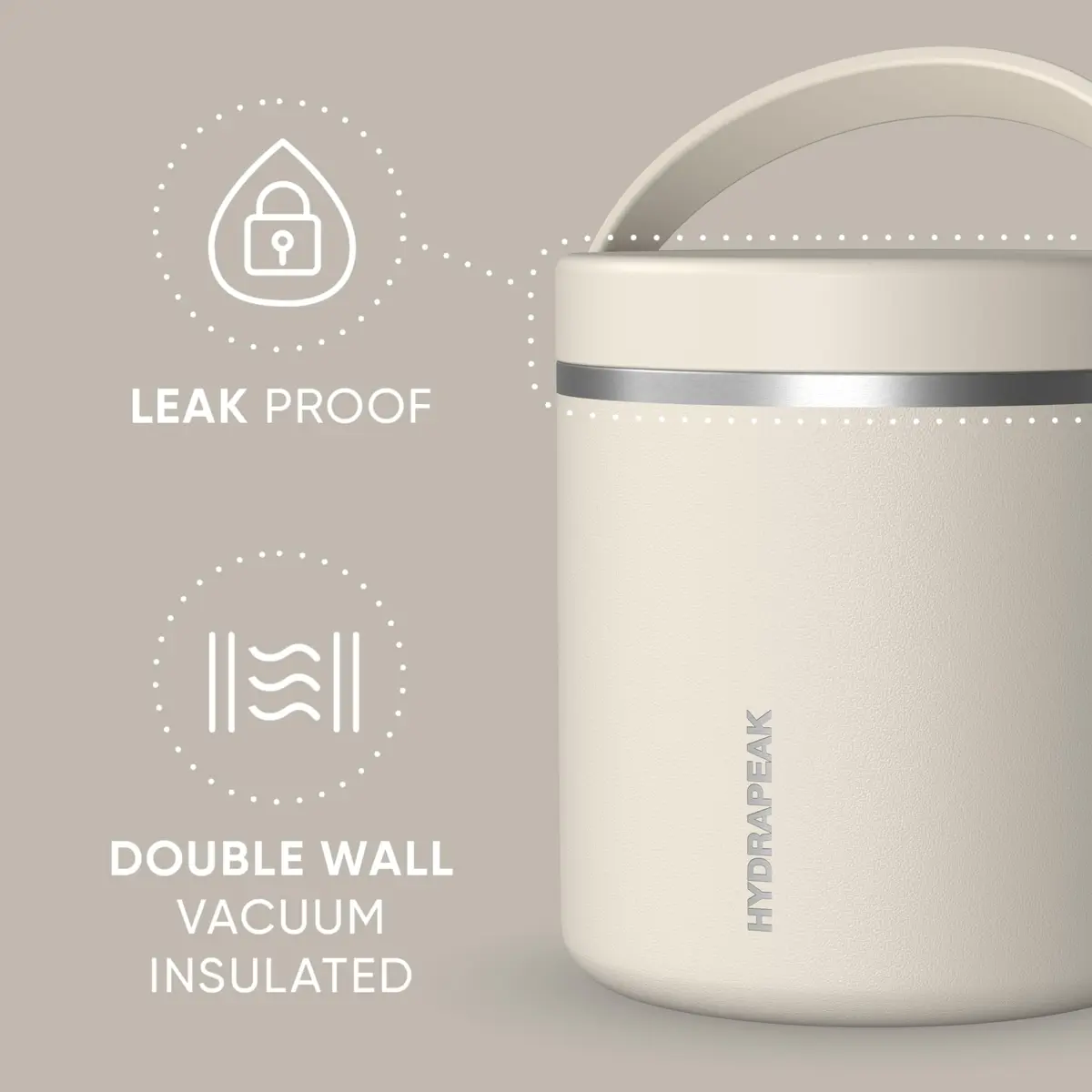 Hydrapeak 25oz Stainless Steel Vacuum Insulated Food Jar | Kids Jar for Hot Food and Cold Food, Wide Mouth Leak-Proof Soup Jar for Adults, 709ml (25 Fl Oz) - view 2