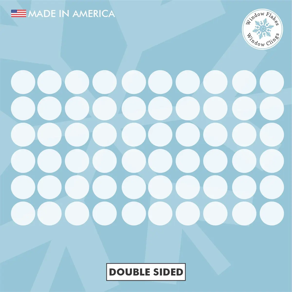 Window Flakes Etched Glass Safety Stickers - 2 Inch Frosted Round Decals (66 pcs) | Prevent Bird Strikes & Accidents - view 5
