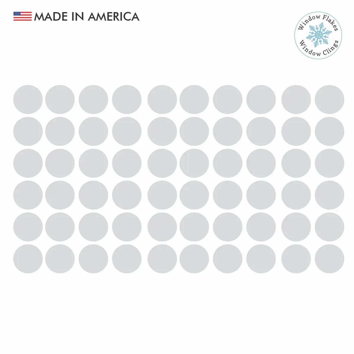 Window Flakes Etched Glass Safety Stickers - 2 Inch Frosted Round Decals (66 pcs) | Prevent Bird Strikes & Accidents - view 7