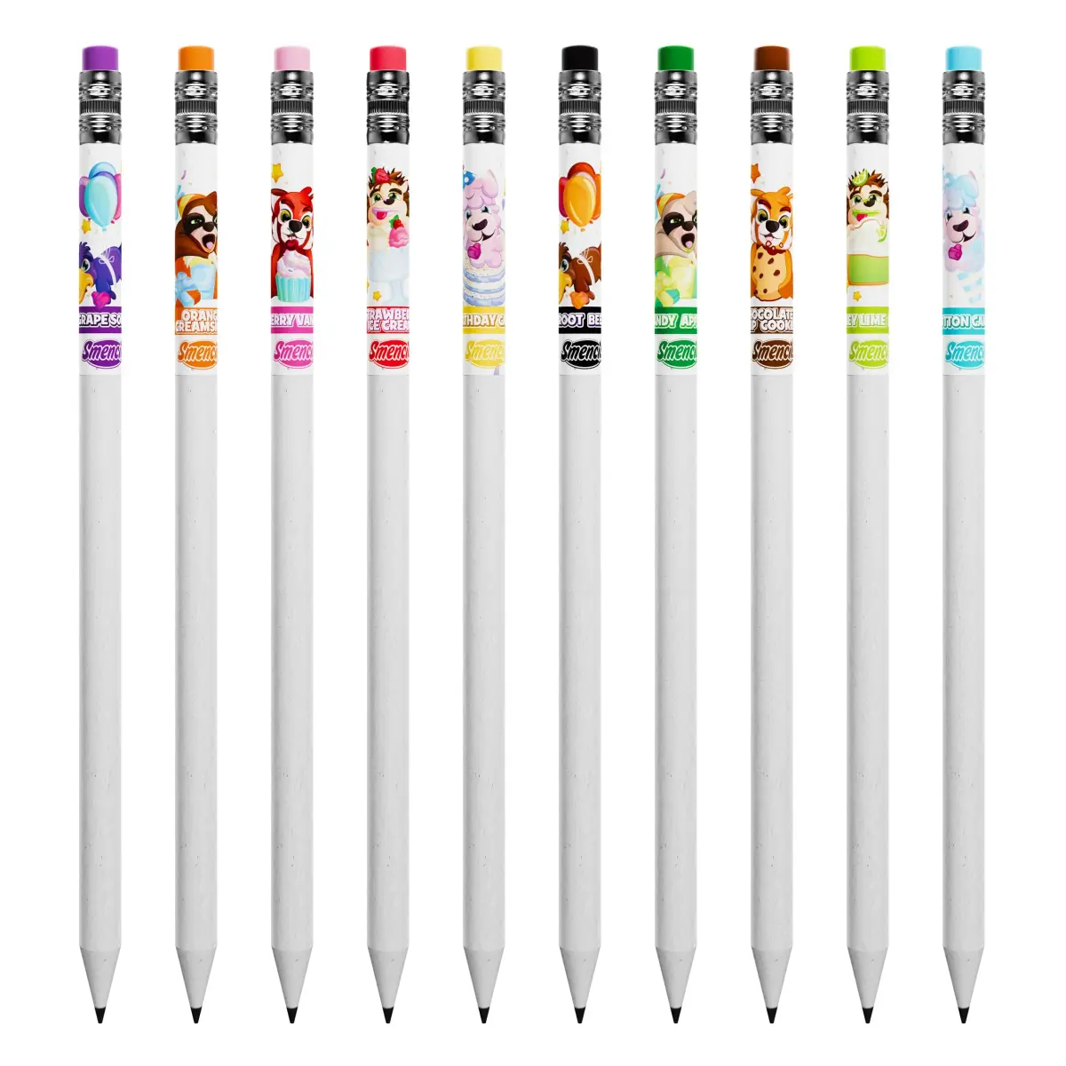 Scentco Party Smencils - Patented Gourmet Scented Graphite HB #2 Pencils, 10 Count | Recycled Newspaper, 2-Year Scent Guarantee - view 6