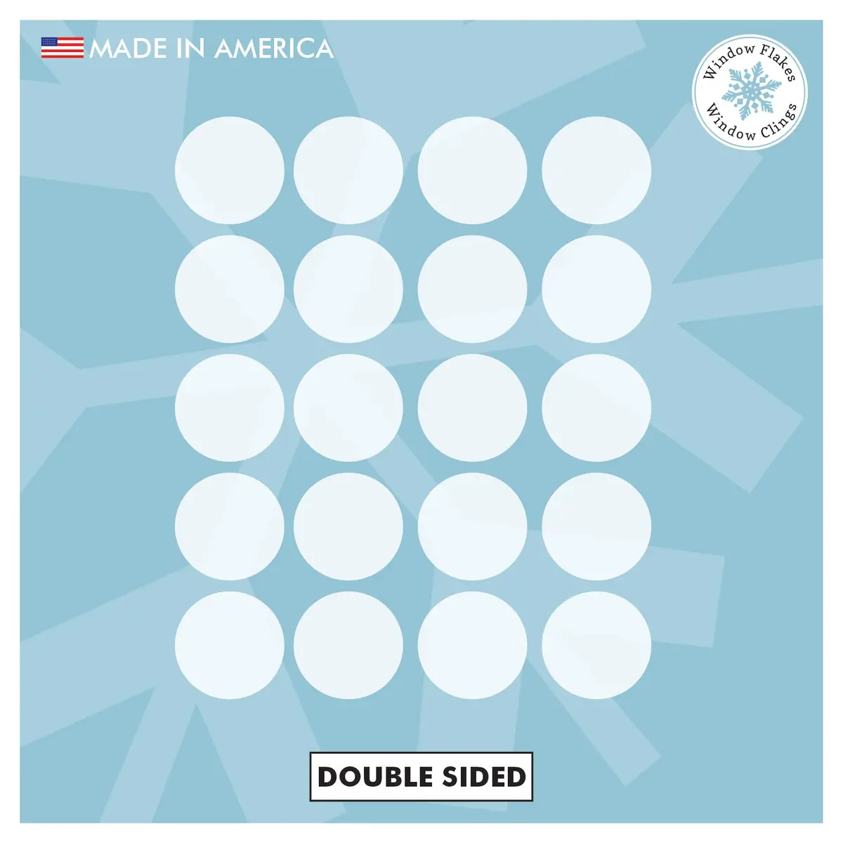 Window Flakes 22 Pack Etched Glass Safety Stickers 50mm (2 Inch) | Prevent Bird Strikes & Accidents - view 6