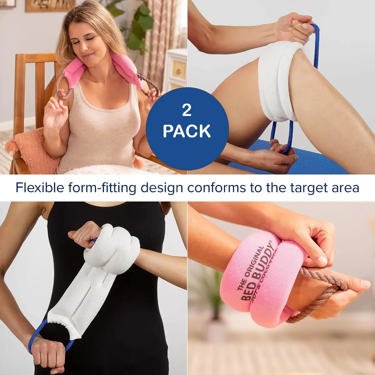 Bed Buddy Hot and Cold Neck Wrap 2 Pack | Moist Heat & Cold Therapy for Neck & Muscles - view 5