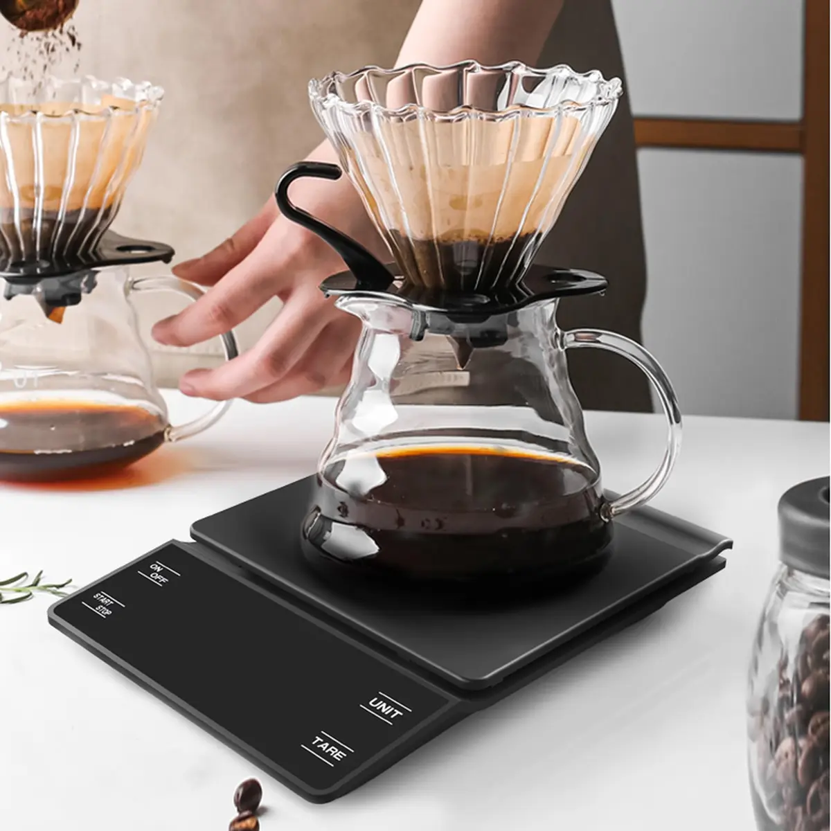 Nkove Digital Coffee Scale with Timer, 0.1g Precision, 3kg Capacity | Compact & Accurate for Home & Cafe - view 7