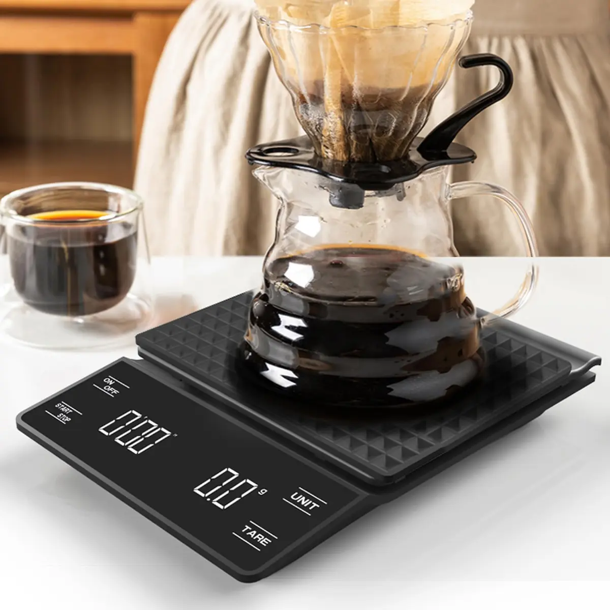 Nkove Digital Coffee Scale with Timer, 0.1g Precision, 3kg Capacity | Compact & Accurate for Home & Cafe - view 8