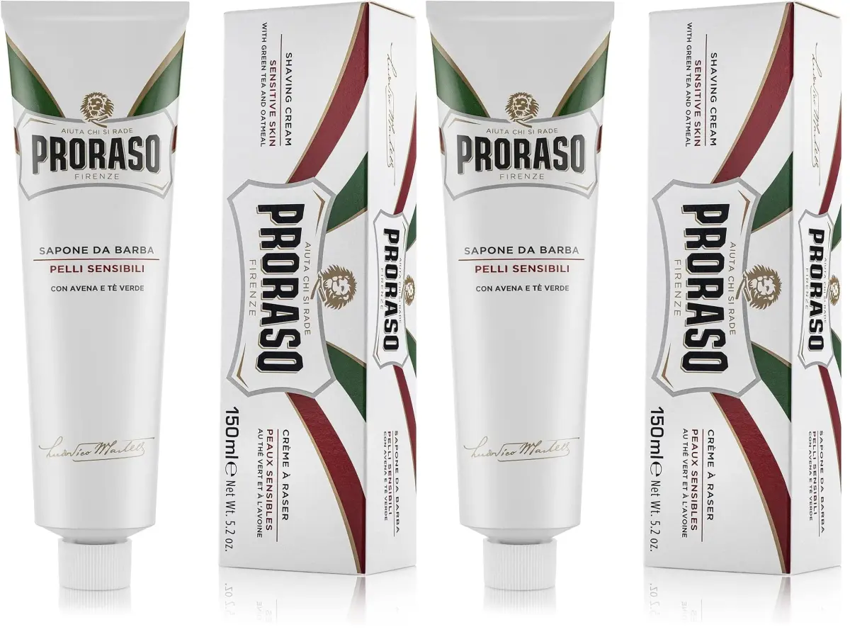 Proraso Shaving Cream Oatmeal & Green Tea 300ml (10.2 Fl Oz) | Nourishing & Gentle Formula for Sensitive Skin - main product image