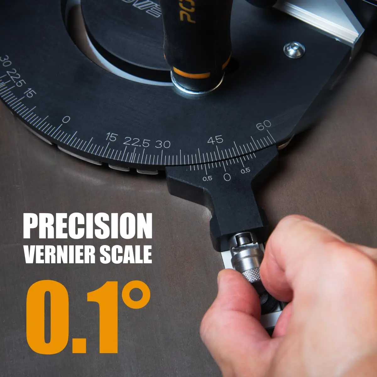 POWERTEC Precision Miter Gauge System for Table Saw Kit w/Telescoping Fence | 11 Preset Angle Stops - view 4