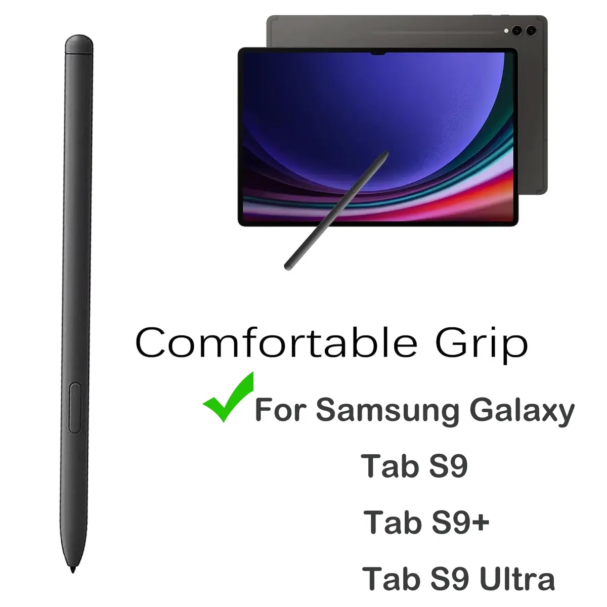 Peixiong Galaxy Tab S9 Stylus Pen (Bluetooth) Replacement Black | 0.7mm Pressure Sensor, Compatible with Samsung Galaxy Tab S9/S9 Plus/S9 Ultra - view 3