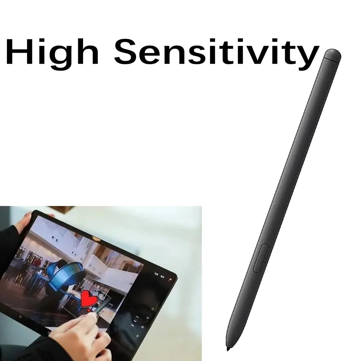 Peixiong Galaxy Tab S9 Stylus Pen (Bluetooth) Replacement Black | 0.7mm Pressure Sensor, Compatible with Samsung Galaxy Tab S9/S9 Plus/S9 Ultra - view 4