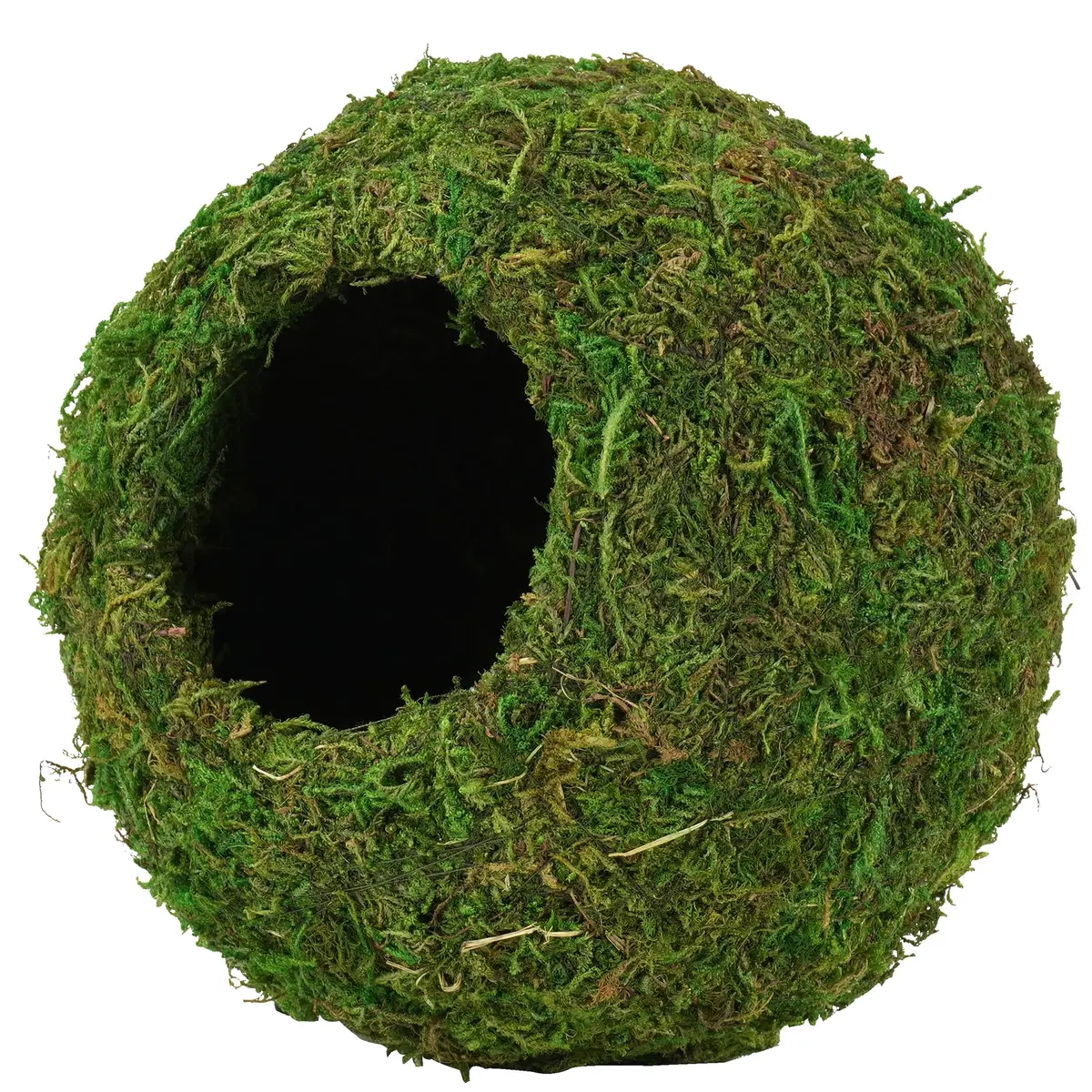 USMOLA Mossy Caves, Artificial Green Moss Hide for Reptiles & Amphibians | Durable Terrarium Decor (4" - Woodland Green) - view 2