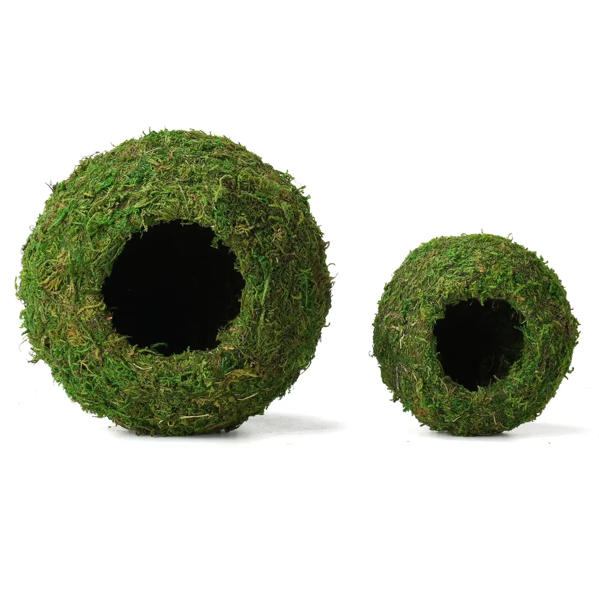 USMOLA Mossy Caves, Artificial Green Moss Hide for Reptiles & Amphibians | Durable Terrarium Decor (4" - Woodland Green) - view 3