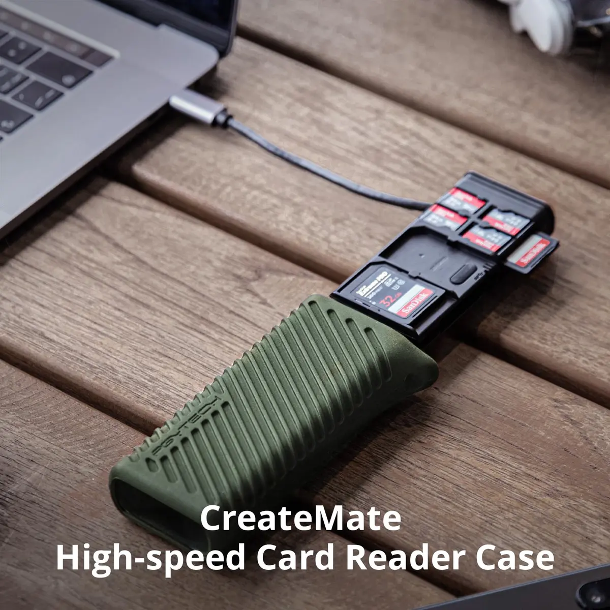 PGYTECH SD Card Reader USB 3.1 Micro SD 4.0 Card Case, Memory Card Reader | Ultra-Speed Data Transfer, IP54 Waterproof, Type-C Compatible - view 2