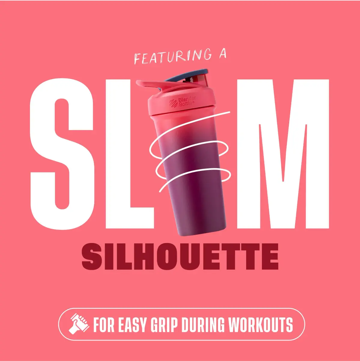 BlenderBottle Sport Sleek Stainless Steel Shaker Bottle 740ml (25 oz) | Keeps Drinks Cold 24 Hours - view 7