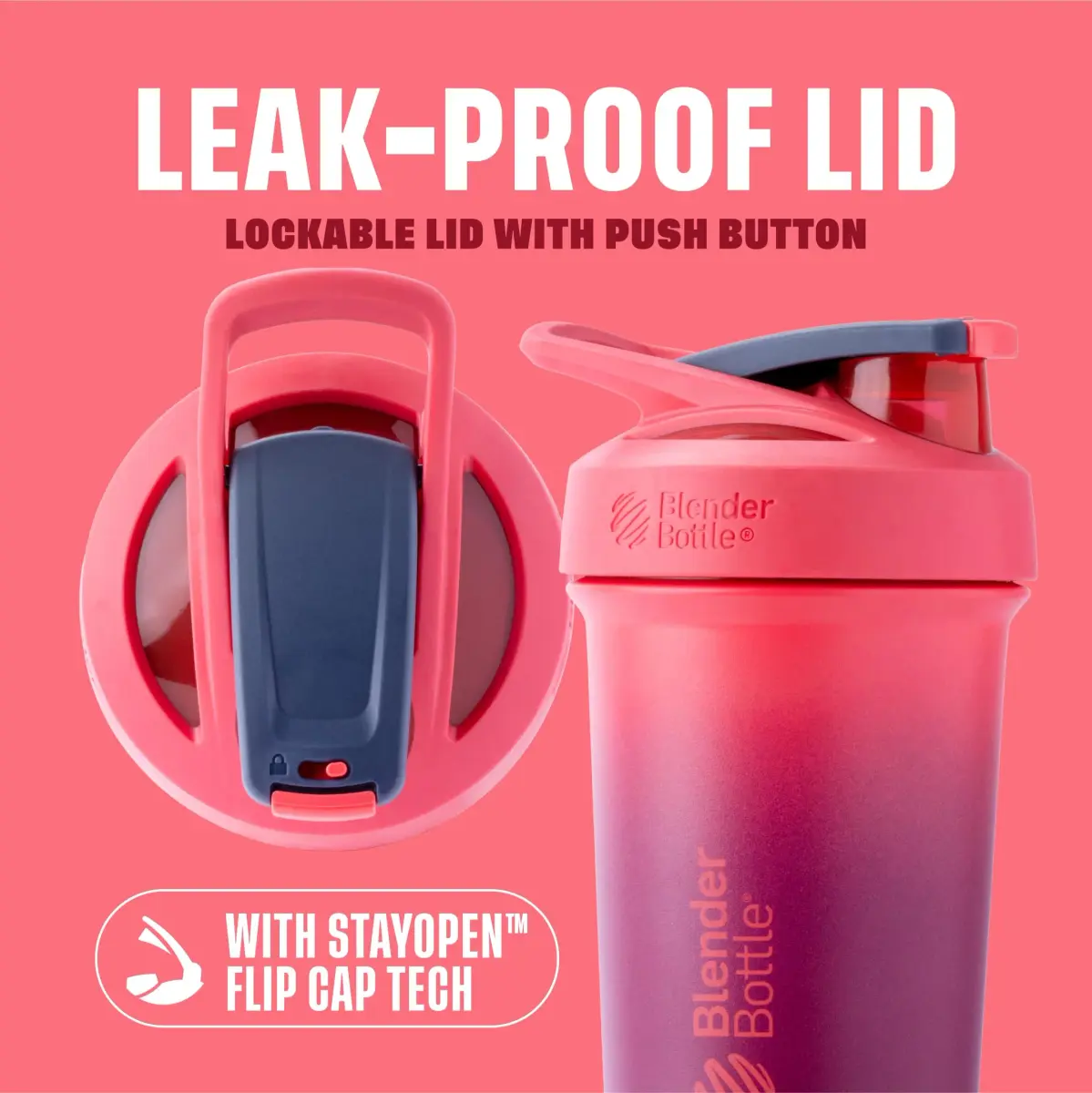 BlenderBottle Sport Sleek Stainless Steel Shaker Bottle 740ml (25 oz) | Keeps Drinks Cold 24 Hours - view 2
