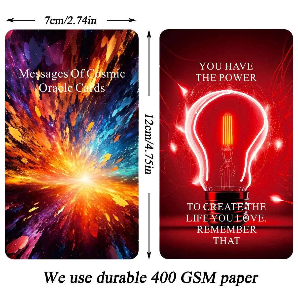Qcsdckot Higher Self Messages Oracle Deck, Cosmic Oracle Cards, Positive Affirmations Cards Help You Create Your Best Life - view 6