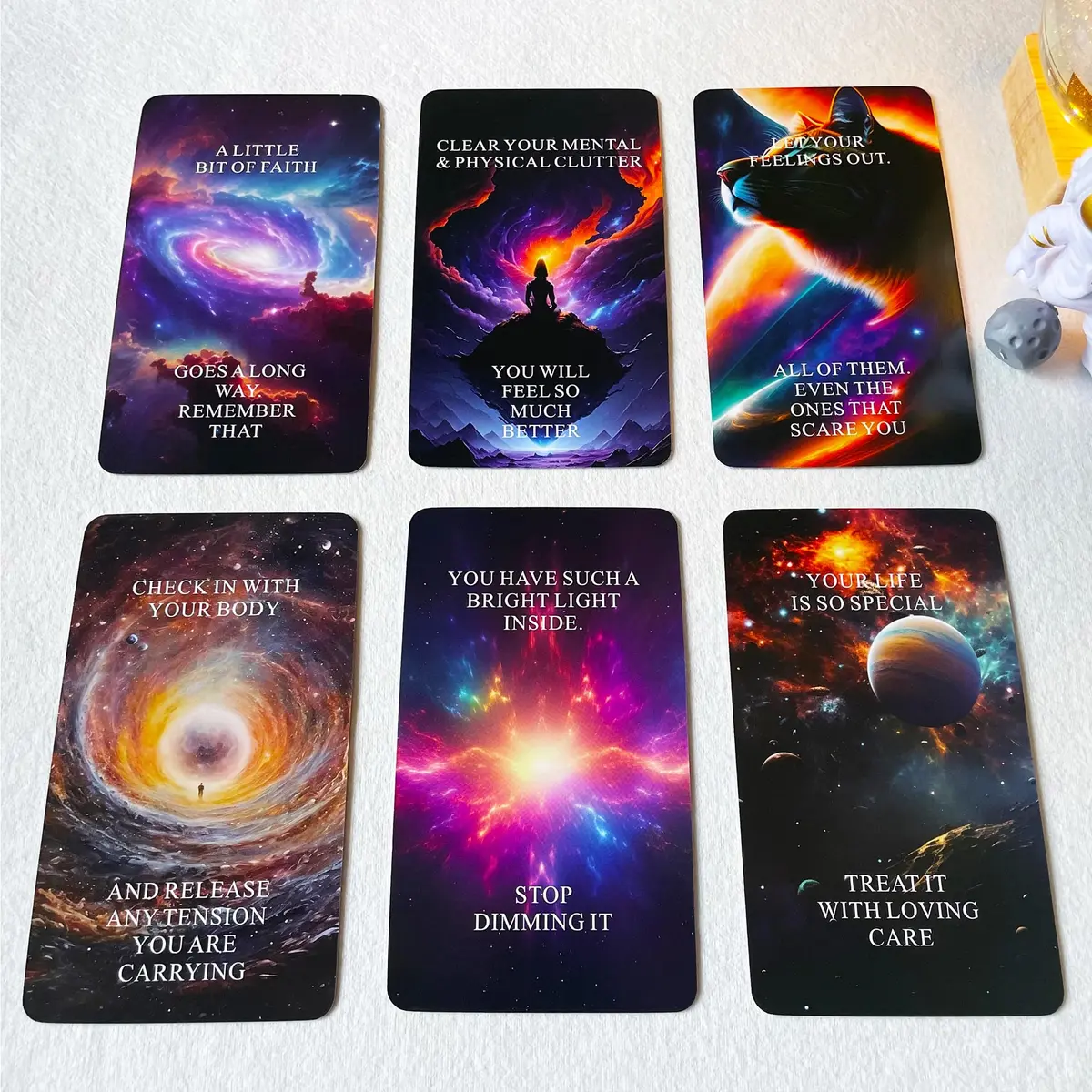 Qcsdckot Higher Self Messages Oracle Deck, Cosmic Oracle Cards, Positive Affirmations Cards Help You Create Your Best Life - view 4