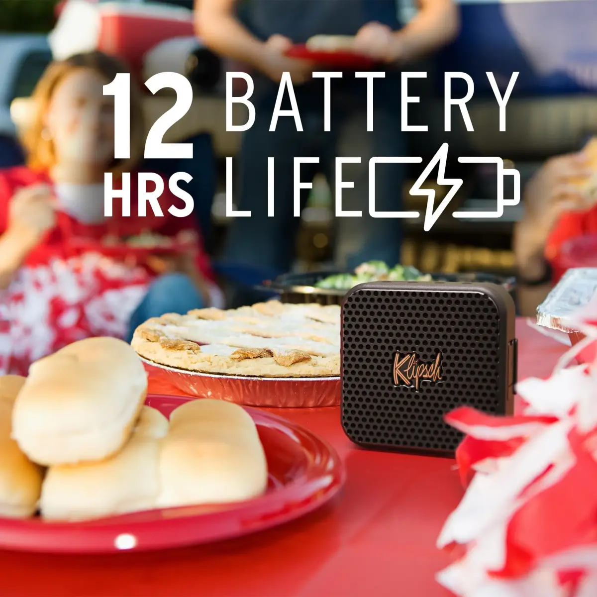 Klipsch The Austin Portable Bluetooth Speaker 10.5 cm (4.13"W) | IP67 Waterproof, 12-Hour Battery - view 2
