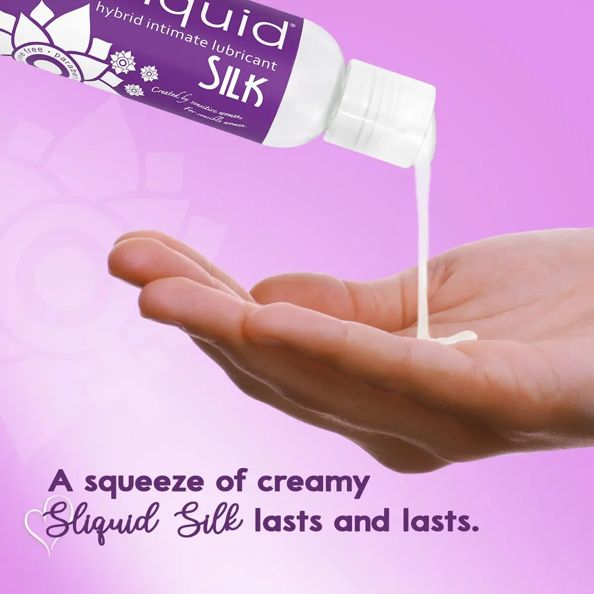 Sliquid Silk Hybrid Intimate Lubricant 59ml (2 Fl Oz) | Natural Feeling Long-Lasting Glide - view 4