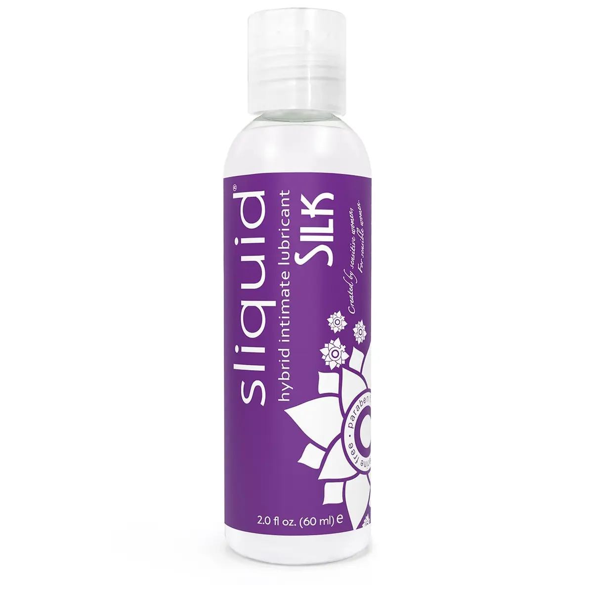 Sliquid Silk Hybrid Intimate Lubricant 59ml (2 Fl Oz) | Natural Feeling Long-Lasting Glide - main product image
