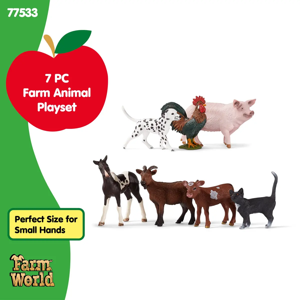 Schleich Farm World 7-Piece Farm Animal Playset 2.27 kg (5 lb) | Realistic Educational Toy Figures for Kids Ages 3+ - view 5