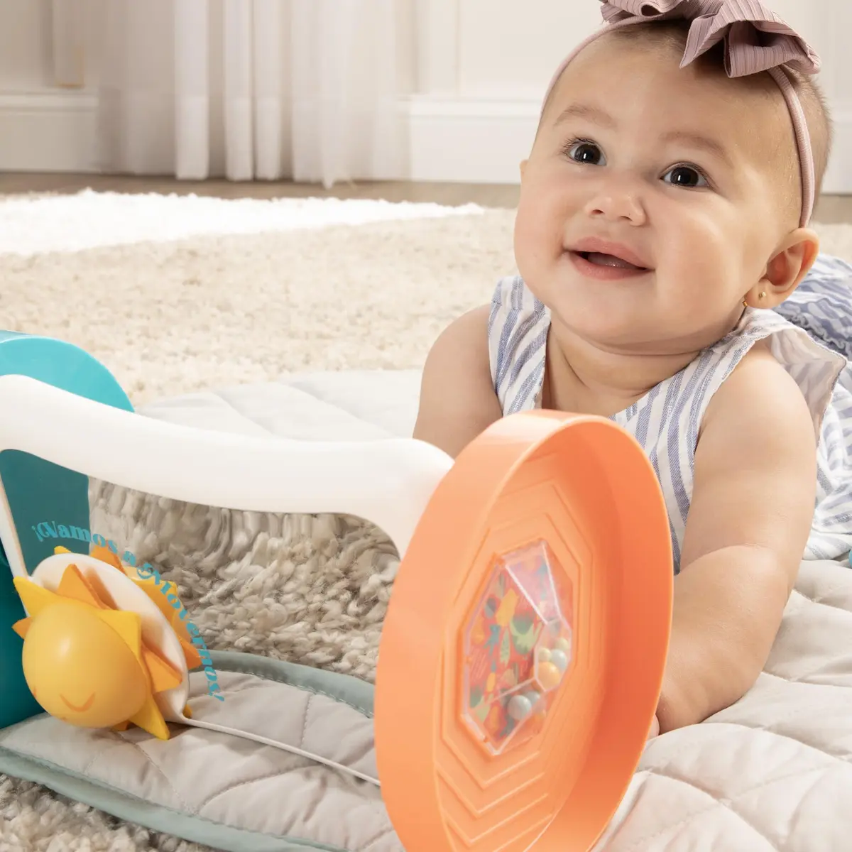 BEBÉ FUERTE Marathon Maze 2-in-1 Activity Mirror | Sensory & Bilingual Baby Toy for 3+ Months - view 5