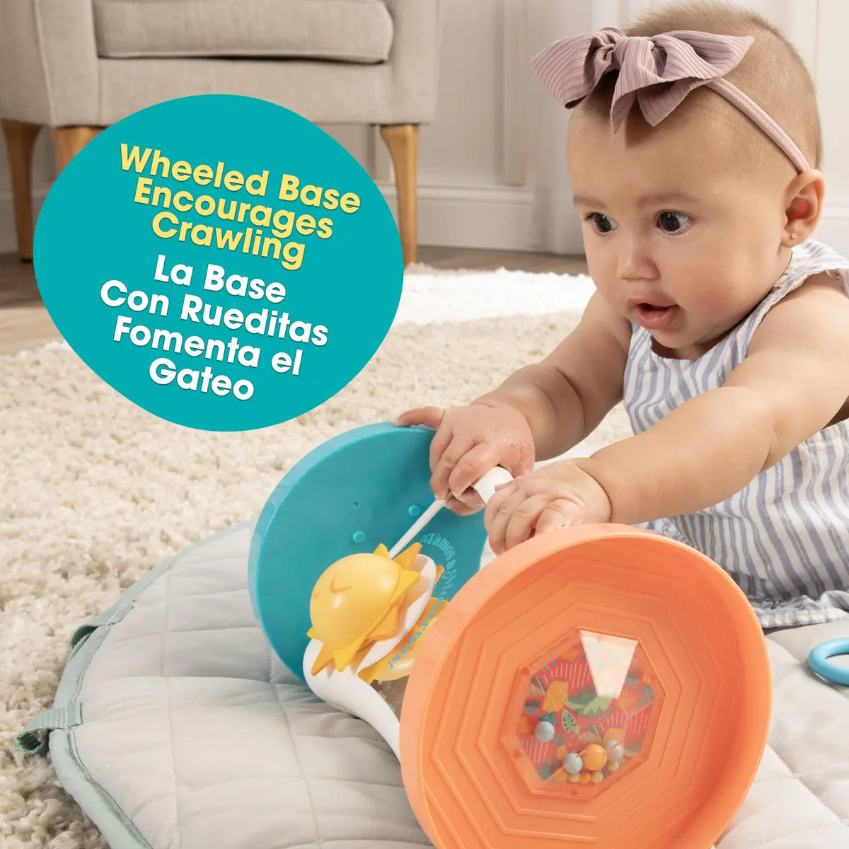 BEBÉ FUERTE Marathon Maze 2-in-1 Activity Mirror | Sensory & Bilingual Baby Toy for 3+ Months - view 3