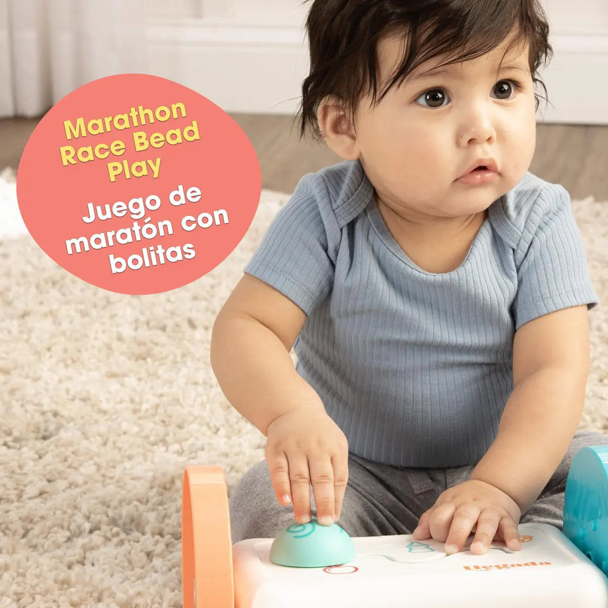 BEBÉ FUERTE Marathon Maze 2-in-1 Activity Mirror | Sensory & Bilingual Baby Toy for 3+ Months - view 4