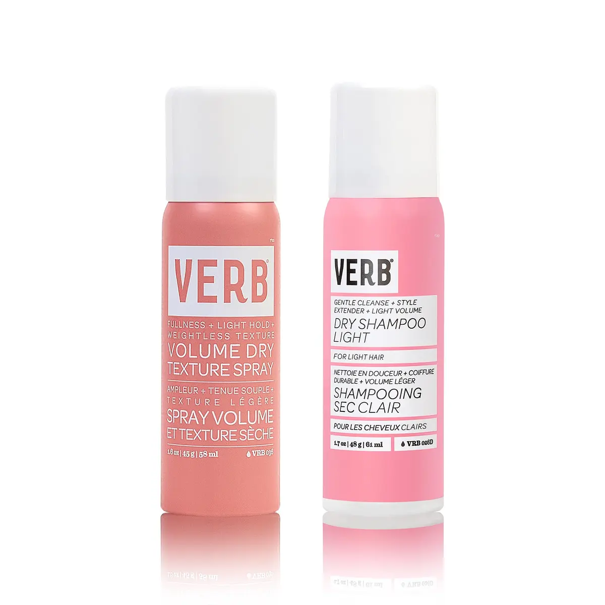 VERB Volume Dry Texture Spray + Dry Shampoo Light Duo | Light Hold, Absorbs Oil & Odors, Vegan (Light 1.60 Fl Oz, Pack of 2) - main product image