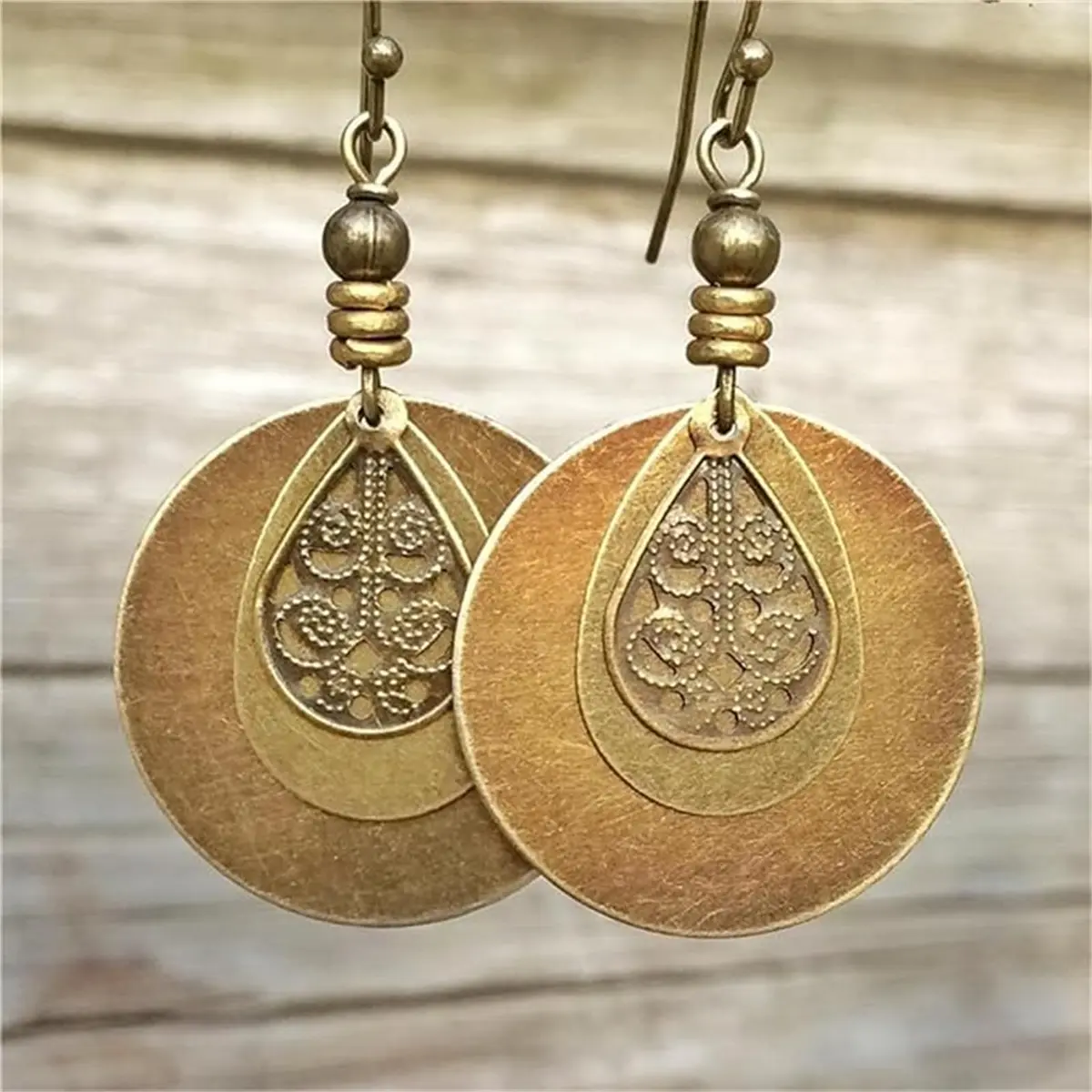 MALOYANVE Bohemian Dangle Earrings for Women, 6cm (2.36 inches) | Handmade Antique Ethnic Jewelry - view 6