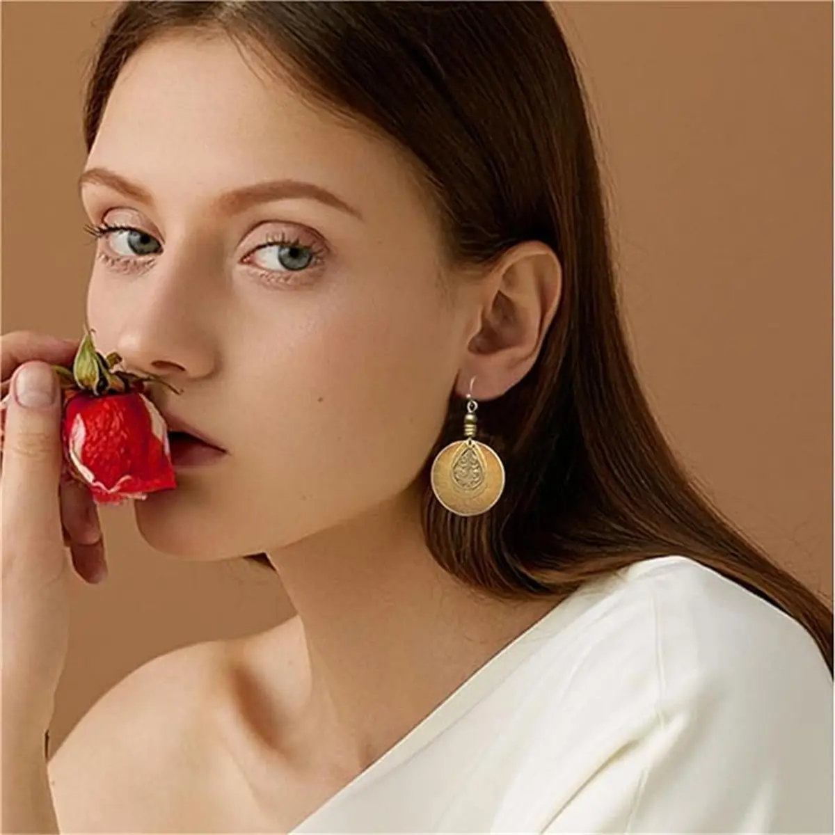 MALOYANVE Bohemian Dangle Earrings for Women, 6cm (2.36 inches) | Handmade Antique Ethnic Jewelry - view 2
