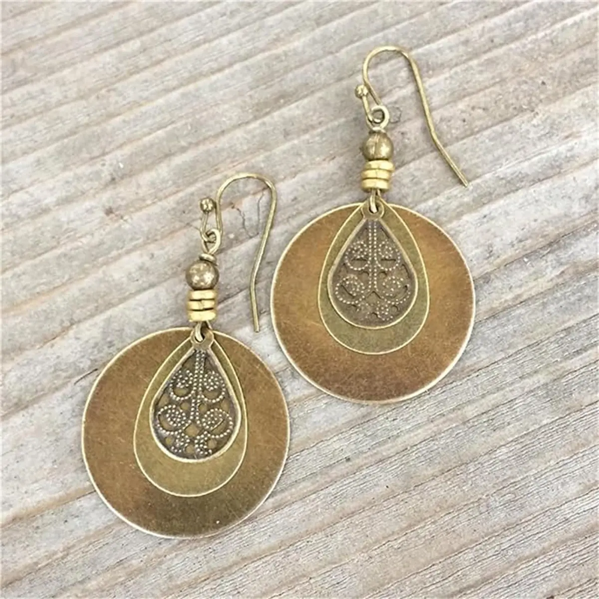 MALOYANVE Bohemian Dangle Earrings for Women, 6cm (2.36 inches) | Handmade Antique Ethnic Jewelry - view 4