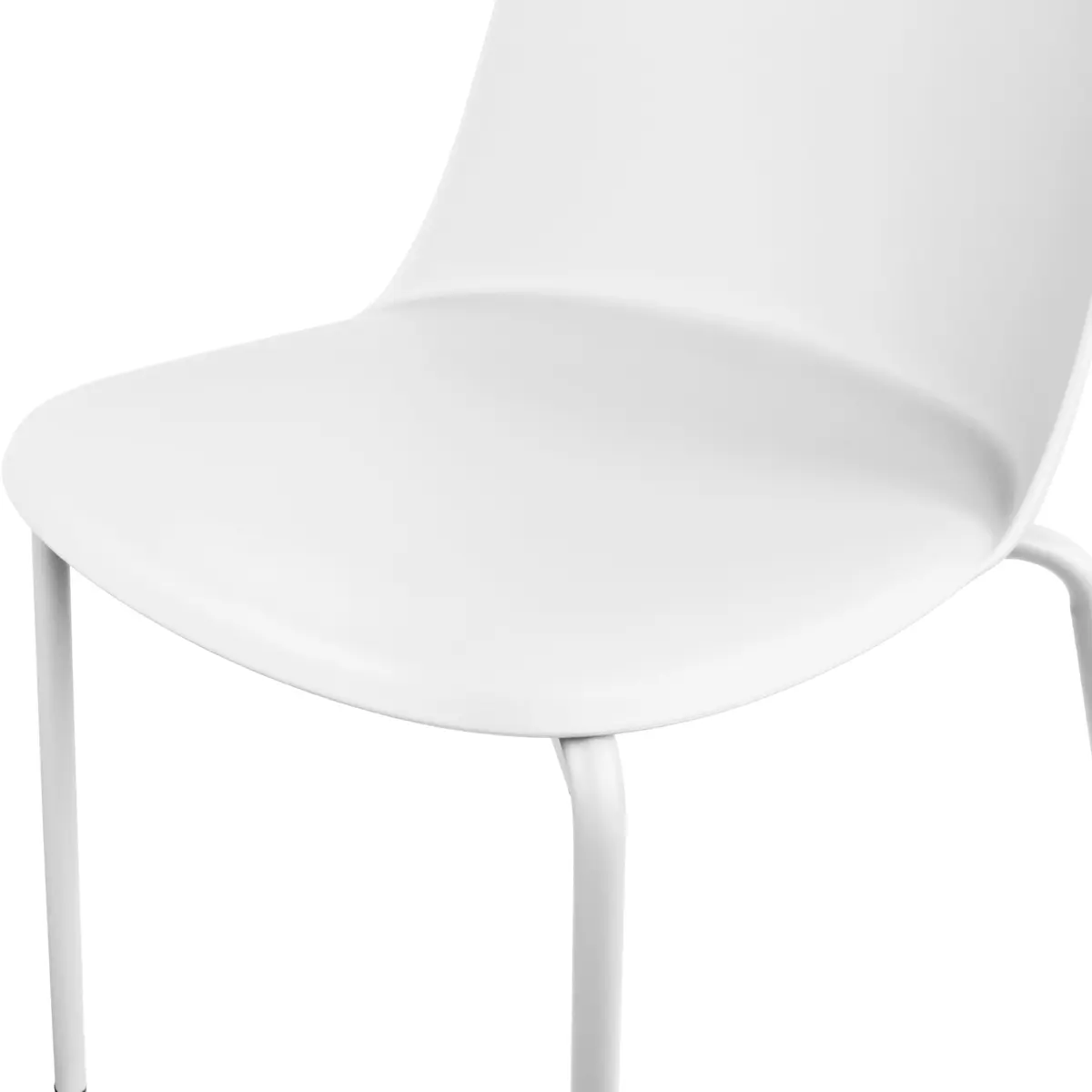 2xhome Modern Stackable Armless Dining Chair | Plastic Shell Seat with Metal Legs | Indoor or Outdoor Use - view 6