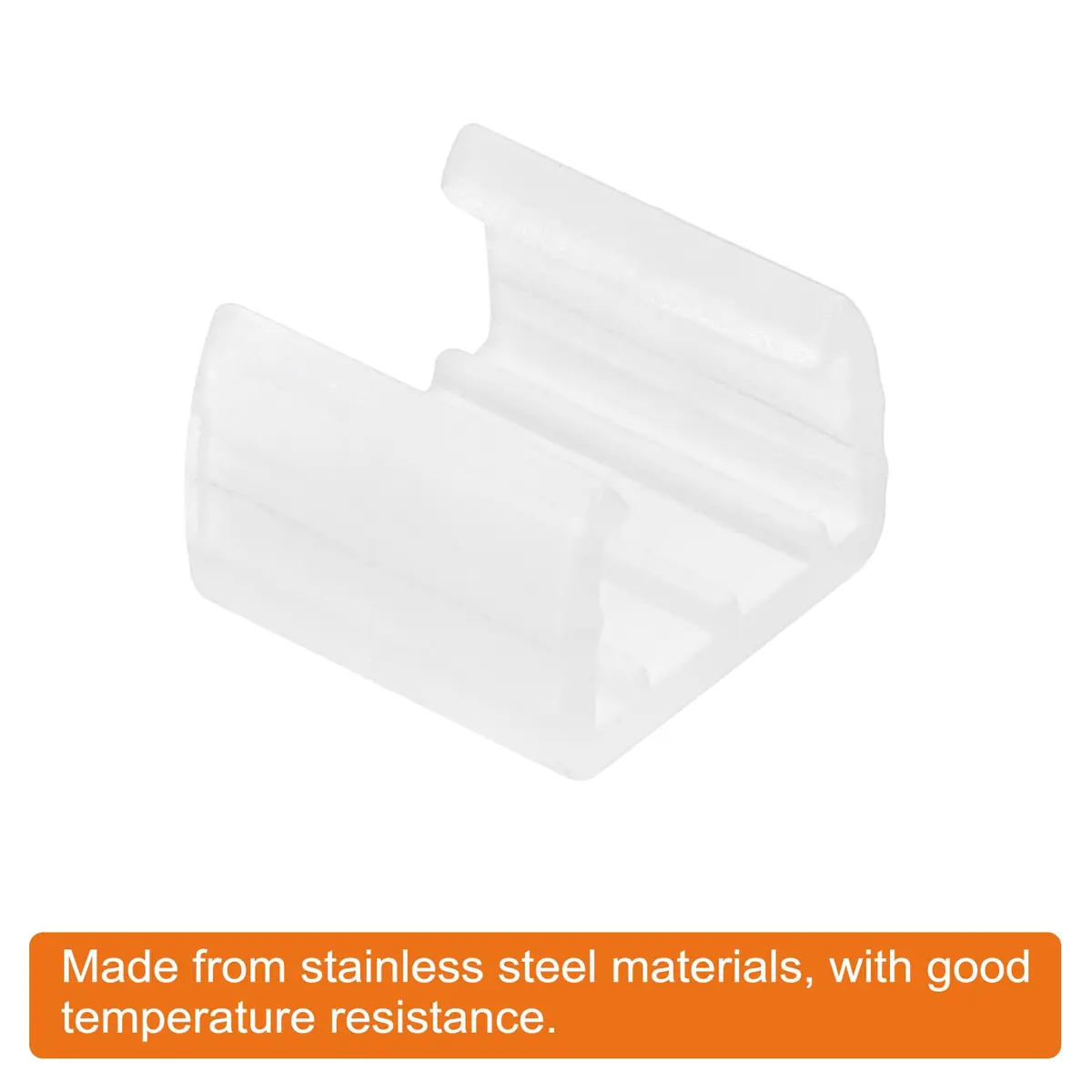MECCANIXITY Waterproof LED Strip Mounting Clips Fit 10-12mm Strip | Translucent Polypropylene, 50pcs - view 4
