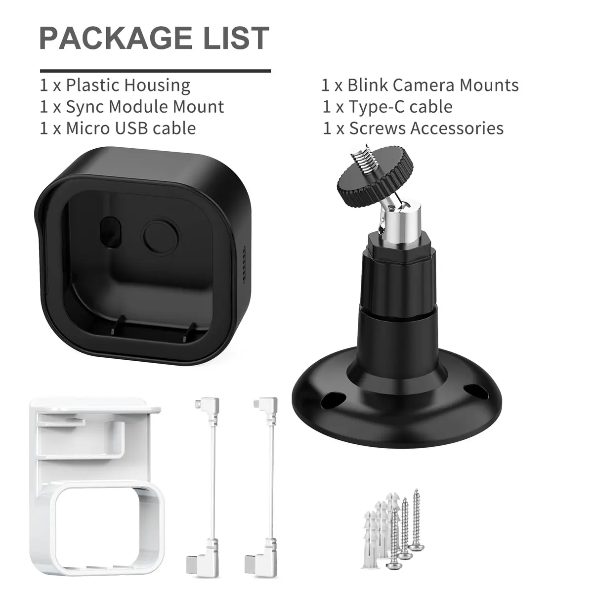 Pefecon Blink Outdoor Camera Mount, Sync Module Mount for Blink Module, 1 Pack | Adjustable Weatherproof Bracket - view 7