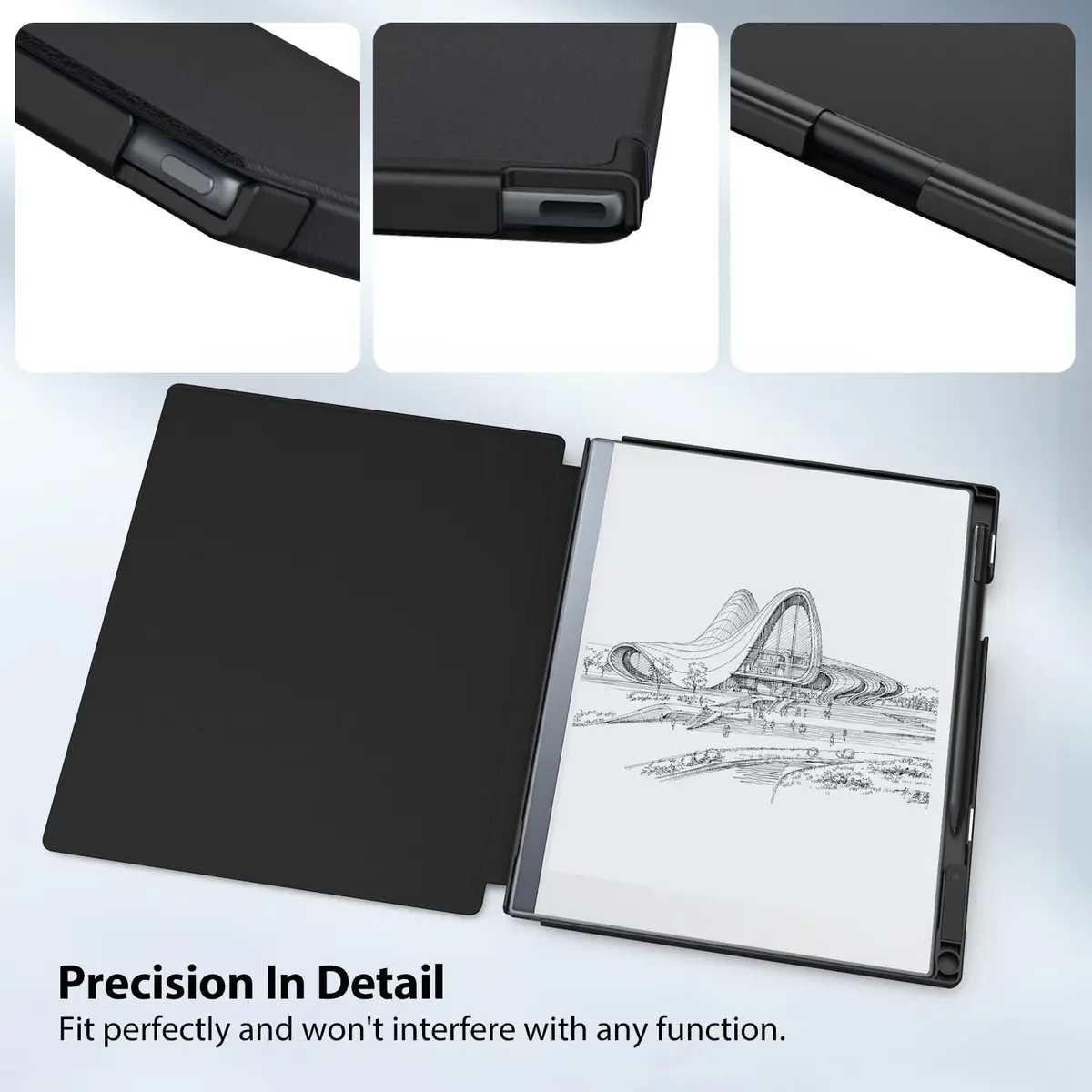 TiMOVO Black Case for Remarkable 2 10.3" (26.16 cm) with Pen Slot | Protective Folio Cover for 2020 Tablet - view 5