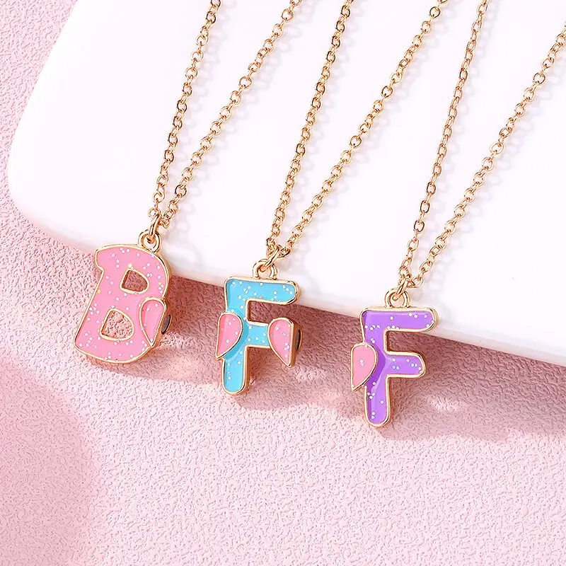 Ancnoz Matching BFF Necklaces for 3 Girls | Friendship Pendant Set in Stainless Steel - view 2