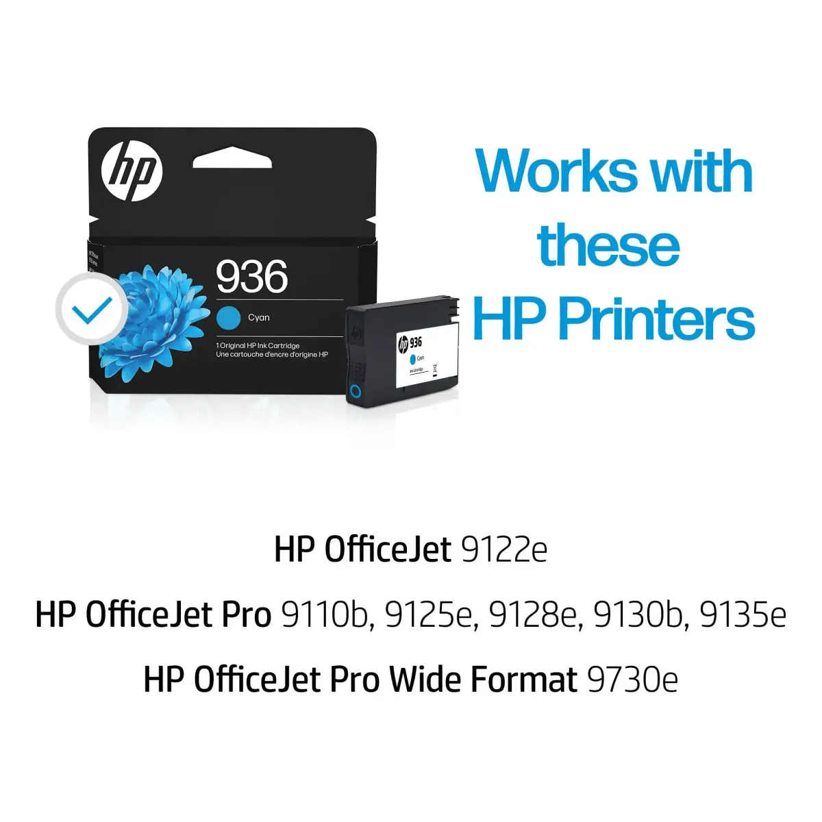 HP 936 Cyan Original Ink Cartridge | 800 Pages Yield | Fade-Resistant Prints - view 2