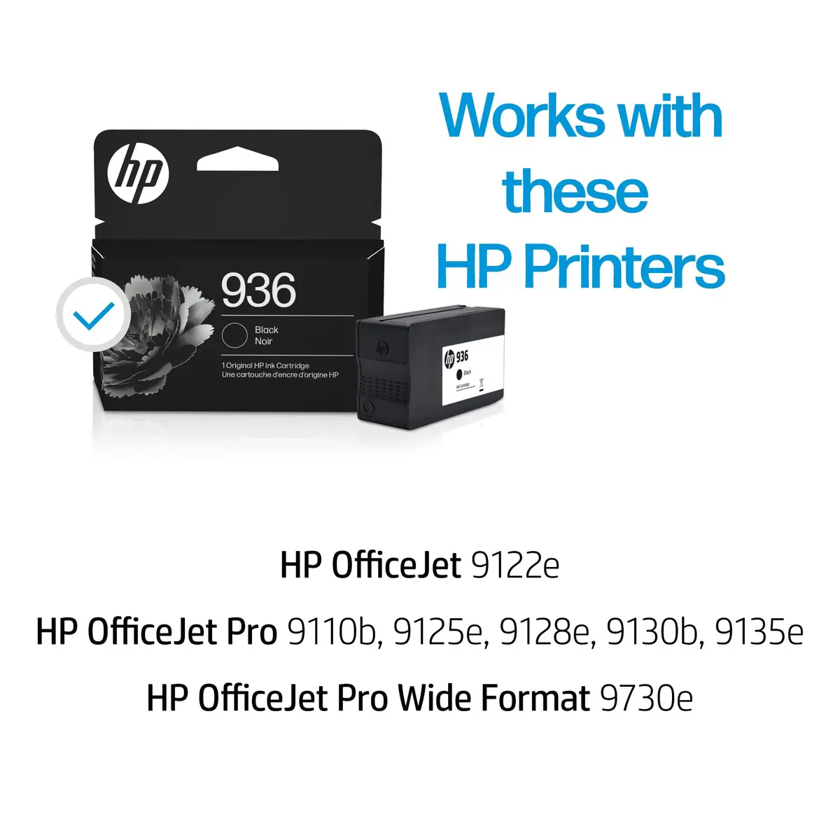 HP 936 Black Original Ink Cartridge | 1250 Pages | Fade Resistant - view 2
