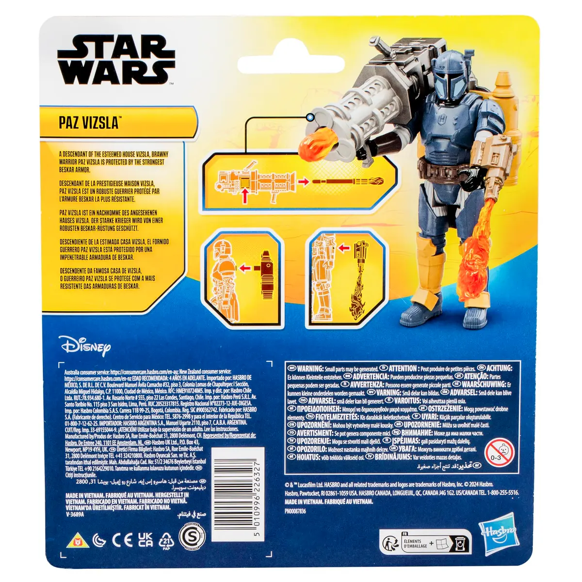 STAR WARS Epic Hero Series Paz Vizsla 4-Inch Action Figure with 4 Accessories | Poseable Play for Kids 4+ - view 5