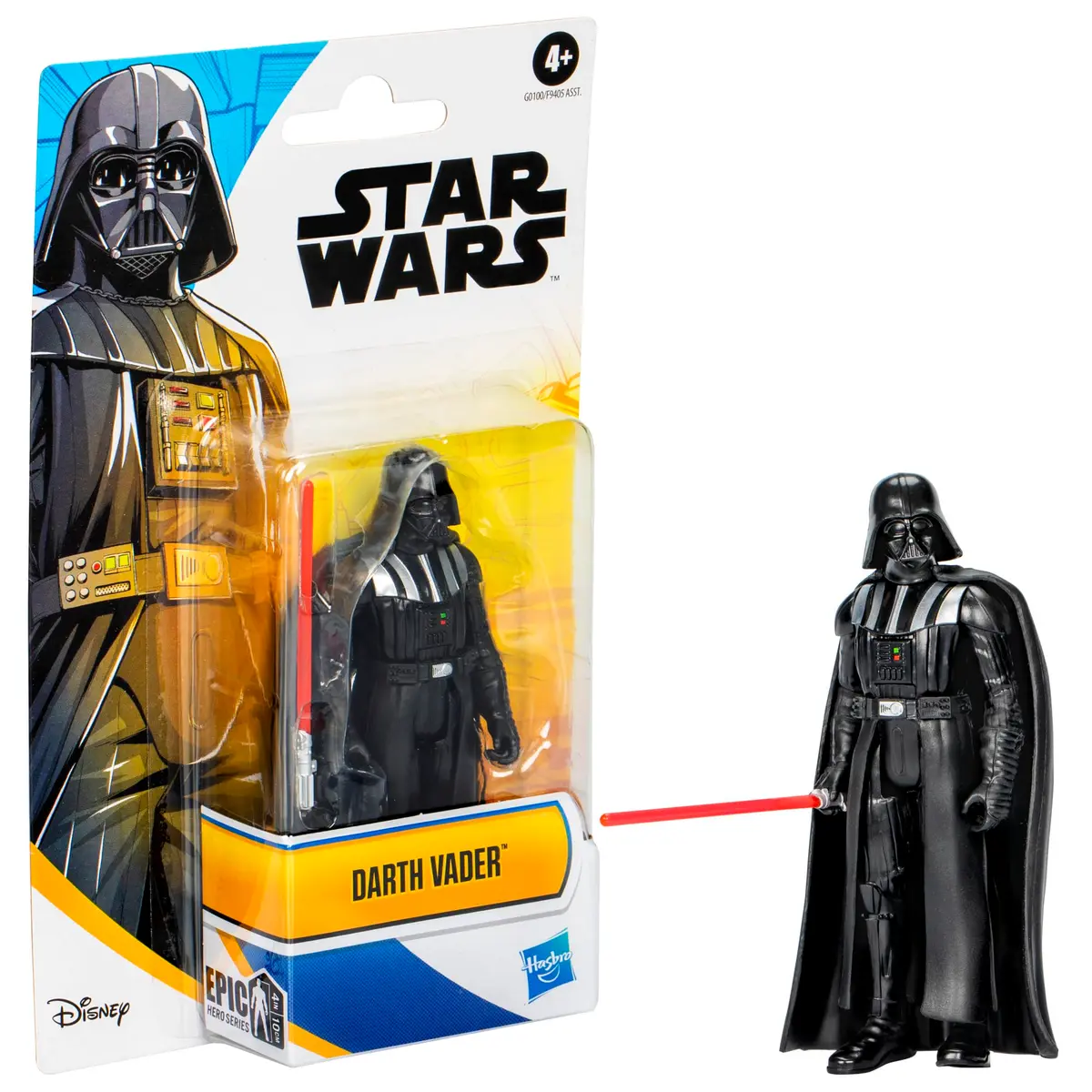 STAR WARS Epic Hero Series Darth Vader 4-Inch (10 cm) Action Figure with Lightsaber | Poseable Toy for Kids Ages 4+ - view 3