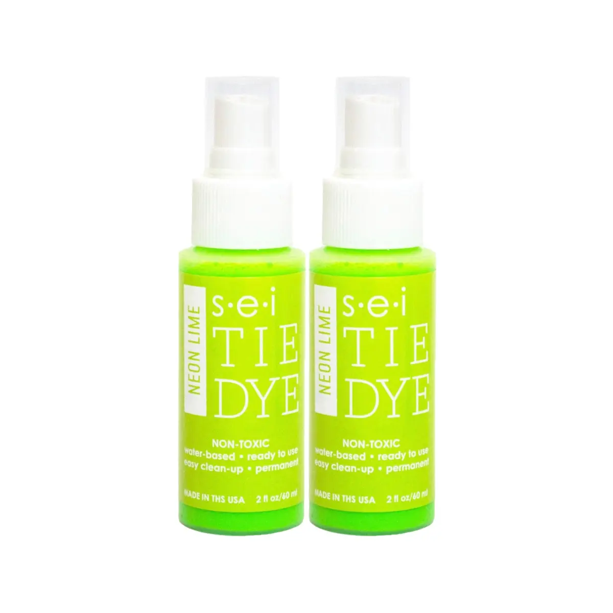 S·E·I Neon Lime Tie Dye Spray Bottle 2oz (59ml) | Permanent Clothing Dye for Fabrics - main product image