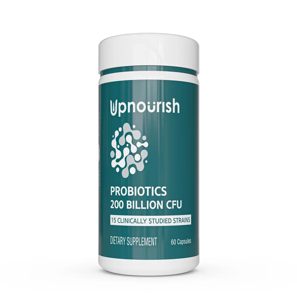 UpNourish Probiotics 200B CFUs | Vegan Capsules for Digestive Health Support - main product image