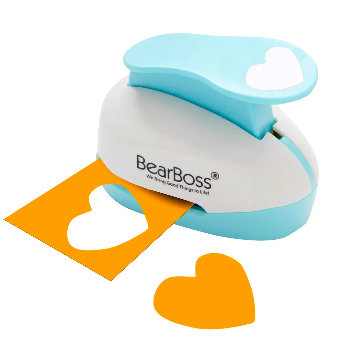 BearBoss Heart Paper Punch 2 inch (5.08 cm) | Ergonomic Lever for Effortless Crafting - main product image