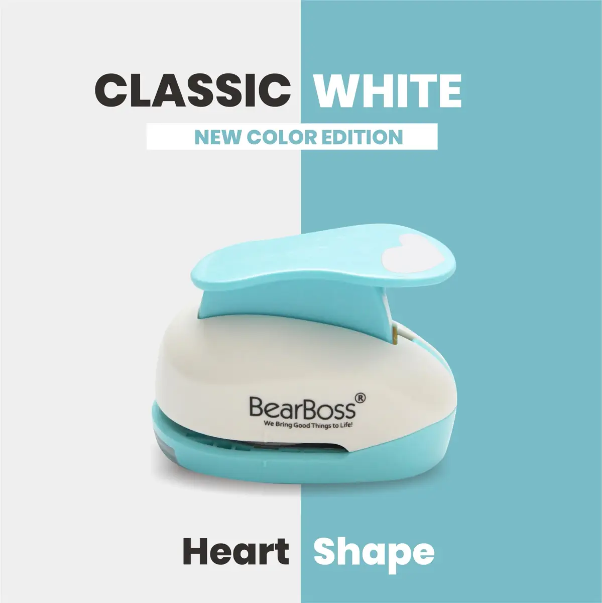 BearBoss Heart Paper Punch 2 inch (5.08 cm) | Ergonomic Lever for Effortless Crafting - view 2